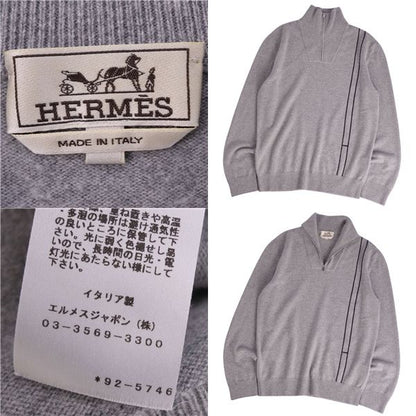 Hermes Knitted Sweater Half Zip H Logo Wool