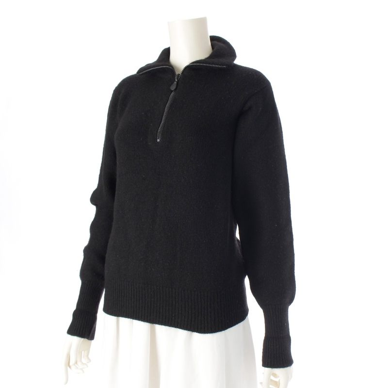 Chanel 96A Cashmere Back Logo Deca Coco Mark High Neck Knit Sweater Top
