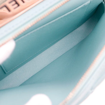 Chanel Trendy Coco Mark Matelasse 2WAY Shoulder Calf Light Blue Women's Handbag