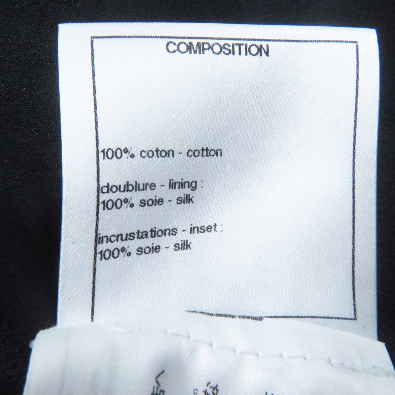 CHANEL P60011 Cotton Partially Lined Silk Coco Mark Buttons Total Pattern Shawl