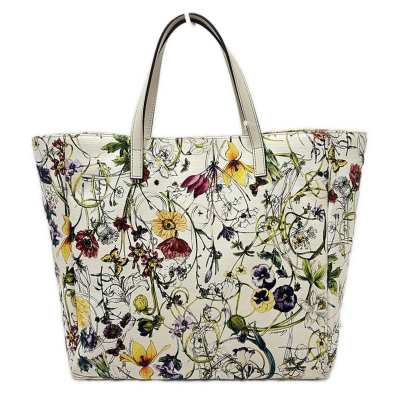 Gucci Flora 282439 Ivory X Red X Multi Floral Leather