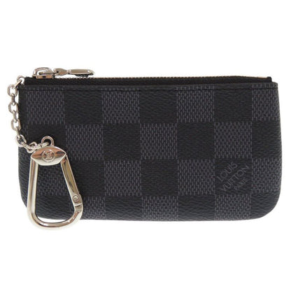 Louis Vuitton Pochette Cles Damier Graphite N60155 Black Coin Case LV 0390