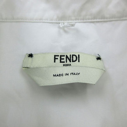 Fendi 12cpf-21-1569 Cape Rose Blouse Shirt Top Long Sleeves White Size M Women's