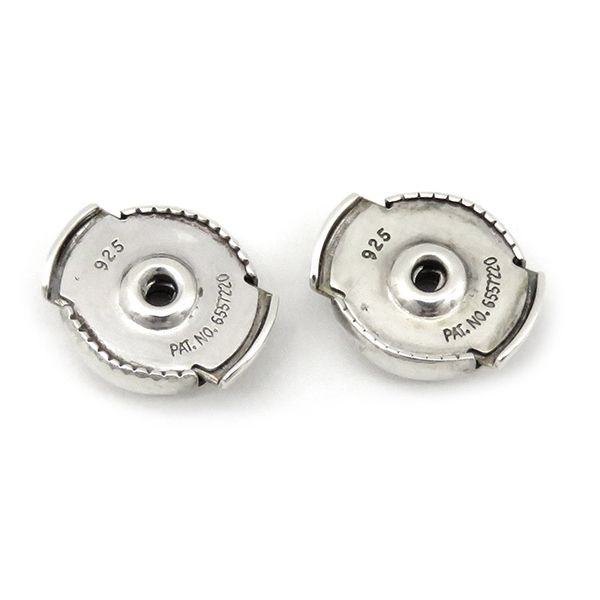 Hermes Earrings Ex Libris Hoop Silver 925 18k Pink Gold Silver X Pink Gold