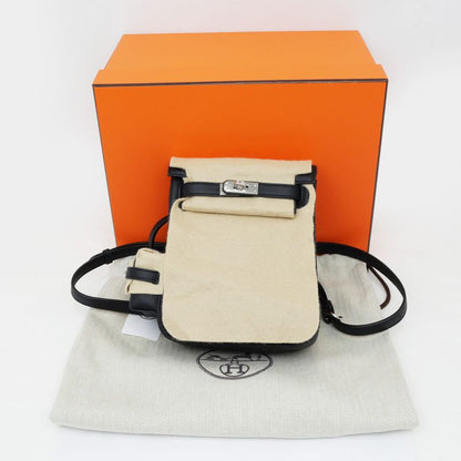 Hermes Hermes Kelly Jump Mini Black Silver Hardware Swift Backpack