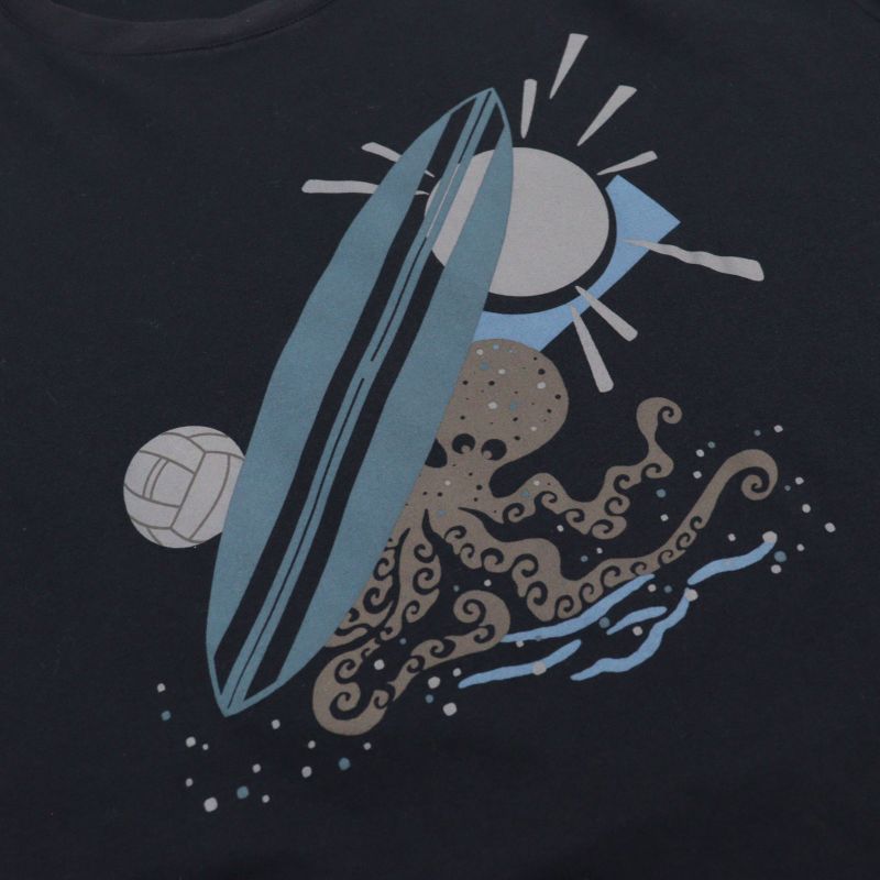 Hermes 23SS Poulp Watch 100% Cotton Octopus Print Design Crew Neck Short Sleeve