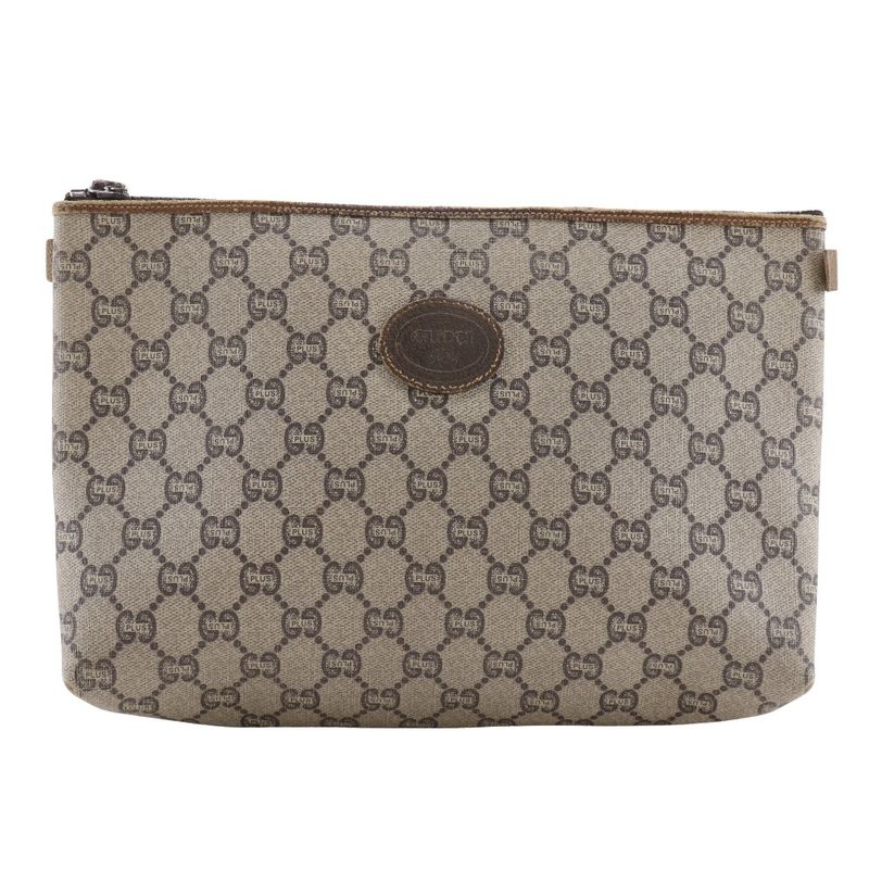 Gucci Old Gucci Pouch GG Plus Brown Unisex Second Bag