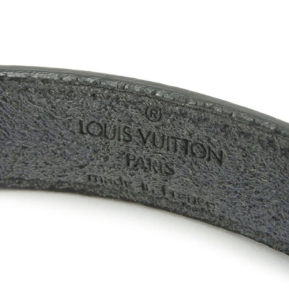 Louis Vuitton Bracelet Vu Good Luck M64447 Leather Black Silver Hardware