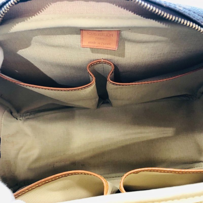 Louis Vuitton M47270 Deauville Monogram Handbag Boston Bag Leather Ladies