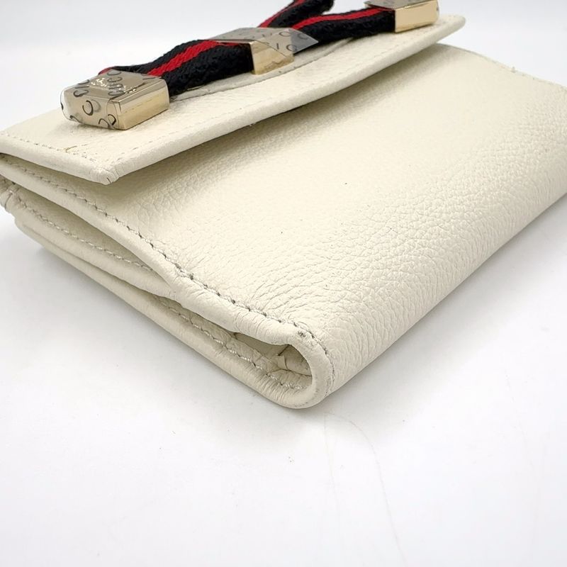 Gucci GG Canvas Printhie Sherry Line W Hook Wallet Leather X Canvas Off White X