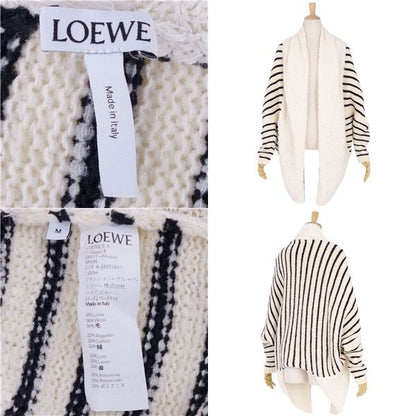 Loewe Cardigan Cordigan Buttonless Striped Wool