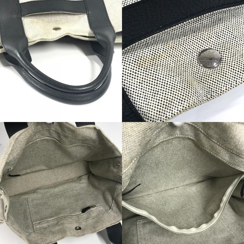 Hermes Handbag Sac Arne MM Sac Arne MM Toile Ash Black