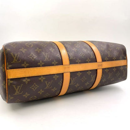 Louis Vuitton Flannery 45 Monogram Leather × PVC Brown Shoulder Bag Gold M51115