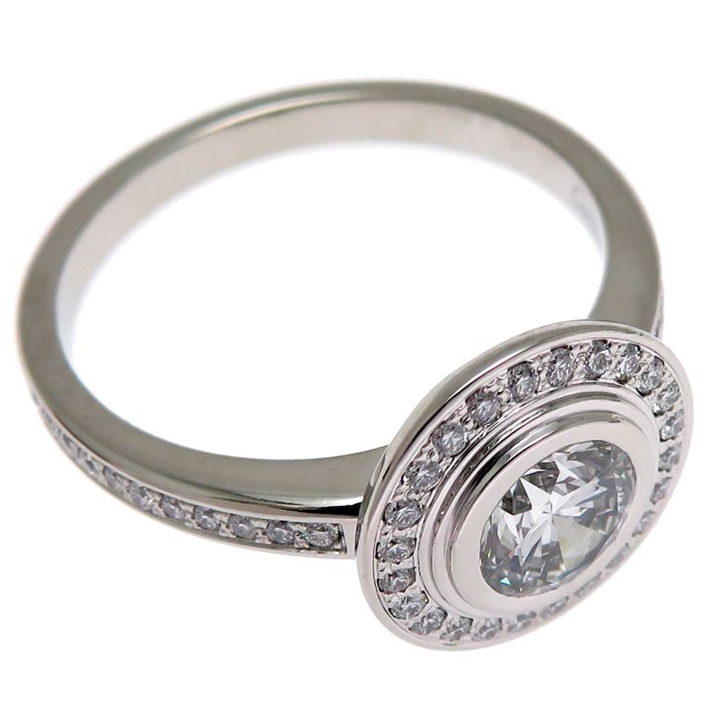 Cartier Diamond Halo Platinum Ring