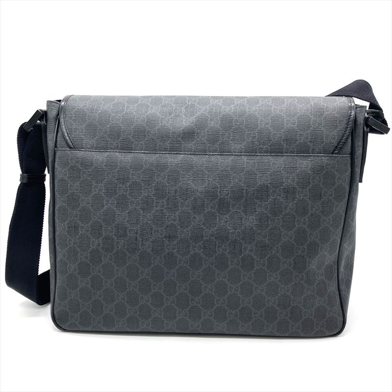 Gucci Shoulder Bag GG Supreme Canvas 169935 Black Messenger Bag Unisex