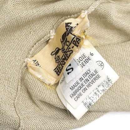 Hermes Silk Sweater Knit S Light Hand Beige