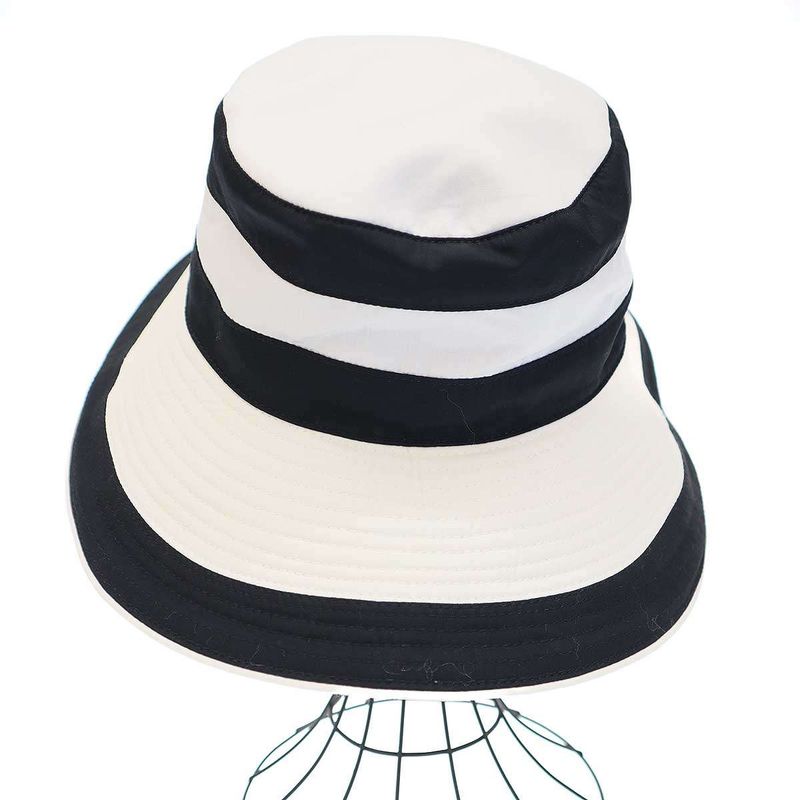 Hermes Cotton Linen Hat Black and White 57