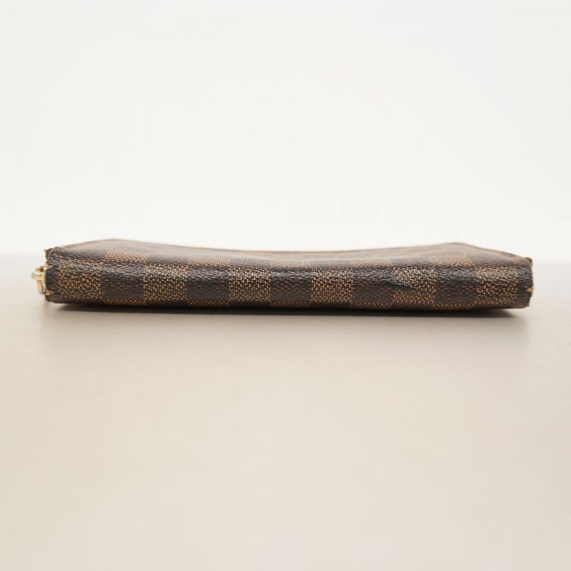 Louis Vuitton Long Wallet Damier Zippy Wallet N60015 Ebène Men Women Unisex