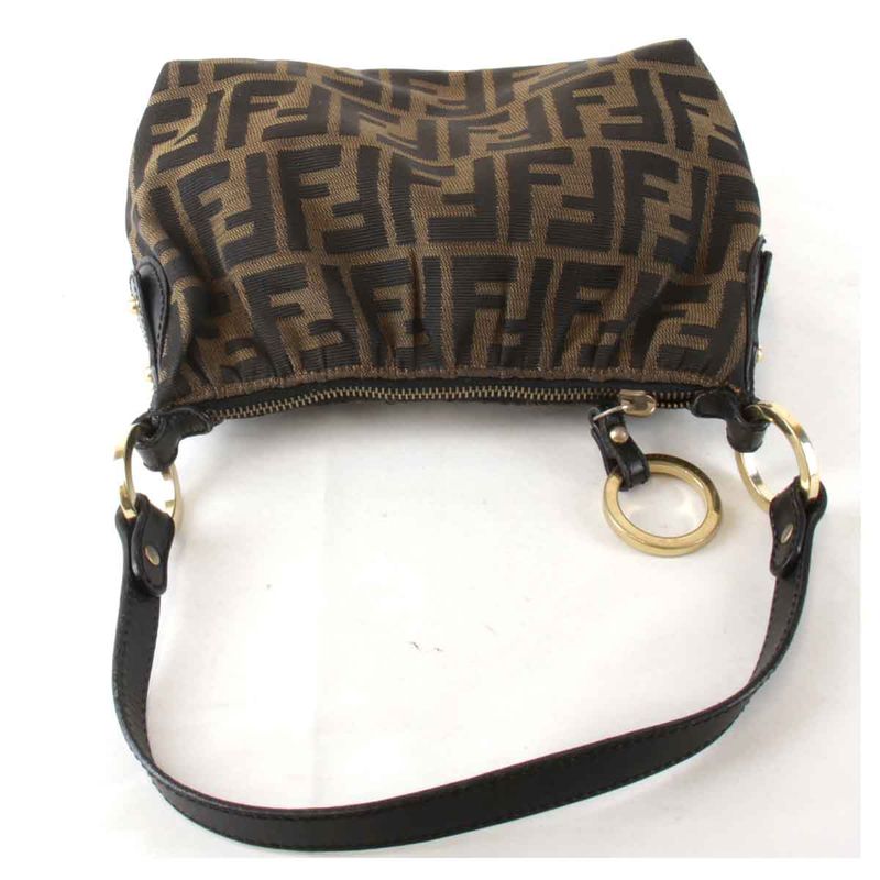 Fendi Zucca 8br354 Shoulder Bag Canvas Brown