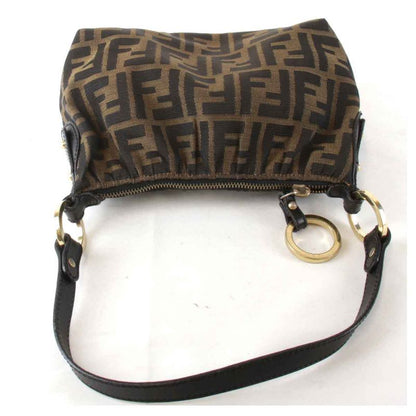 Fendi Zucca 8br354 Shoulder Bag Canvas Brown
