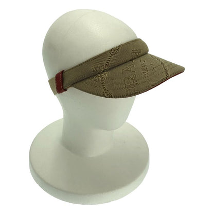Prada - Canvas Jacquard Sun Visor - M - Beige Red - Women's