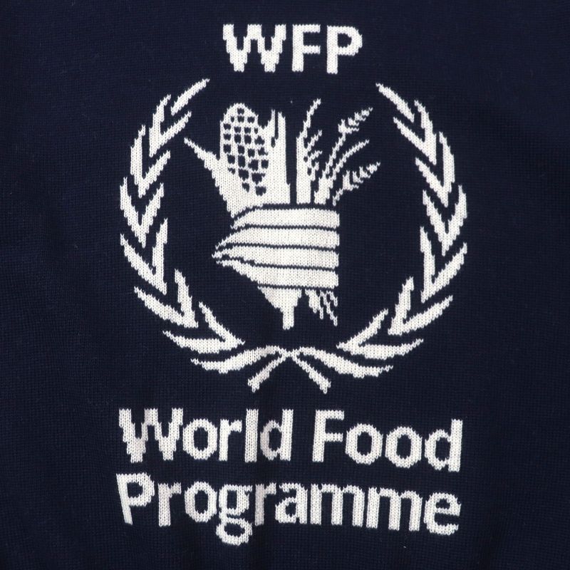 Balenciaga 542688 100% Wool WFP Logo Oversized Turtleneck Knit Sweater Navy S