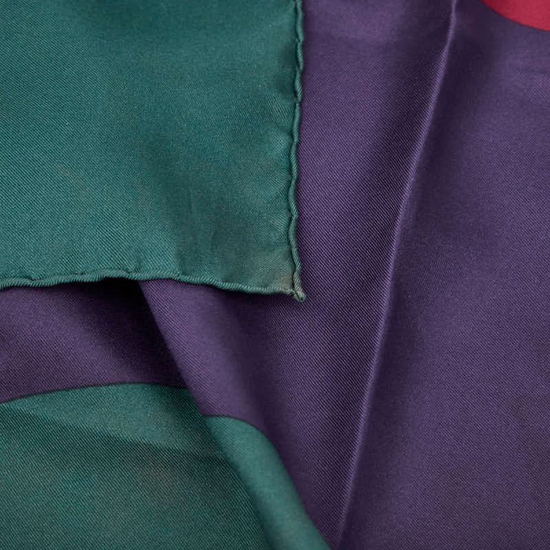 Chanel Coco Mark Green Purple Silk Women's Chanel