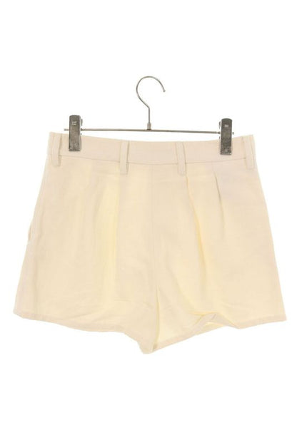 Prada P276he S000 14GF Cotton Linen Shorts With Logo Belt Women 36