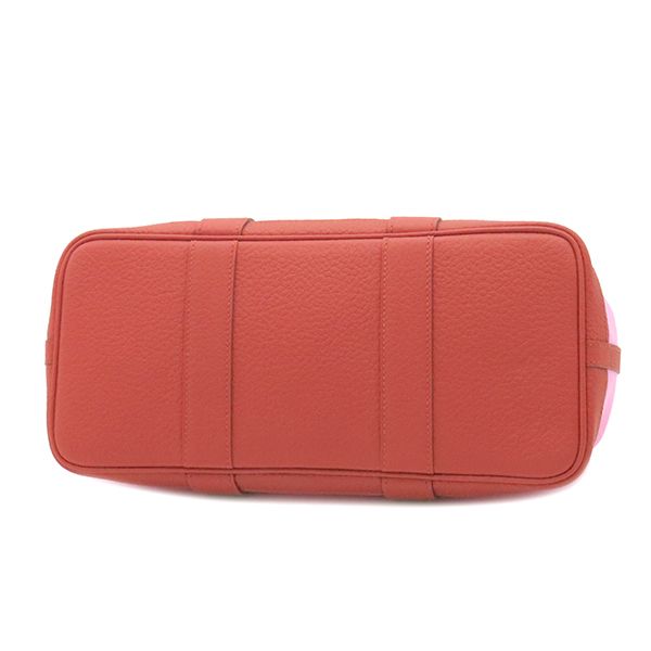 Hermes Tote Garden Party TPM Toile Officier Vache Country Pink and Rouge