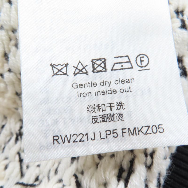 Louis Vuitton 22AW Wool Cotton Cashmere Blend Monogram Tag Knit Skirt Tight