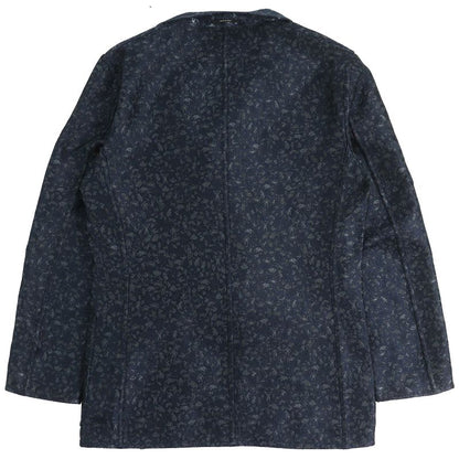 Hermes G19936 All-over Jacquard Weave Reversible Single Tailored Jacket In Navy