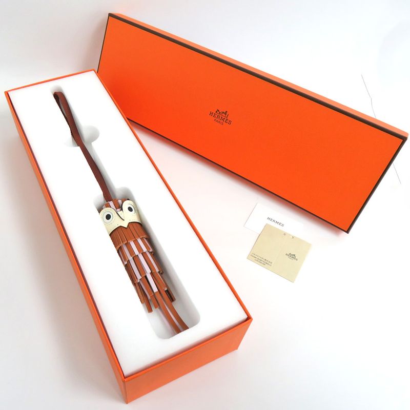 Hermes Chouette Owl Charm Chouette H085001 Band Epi Smovepele Sienne K