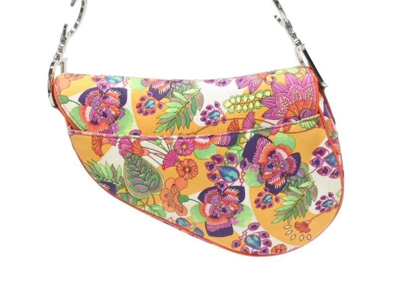 Dior Saddle Bag Flower All Over Print Galliano — view 3
