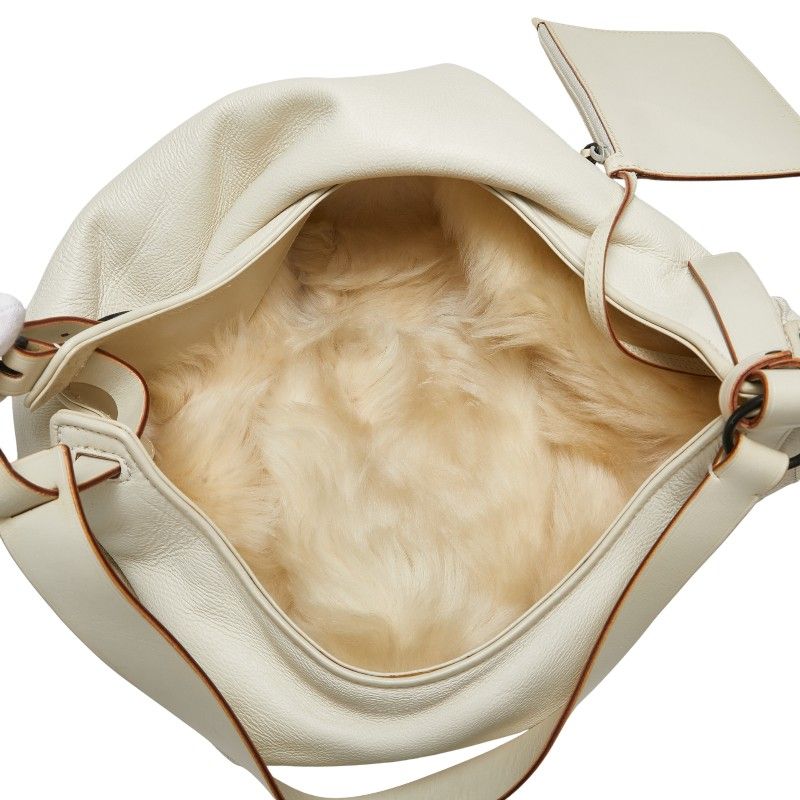 Gucci One Shoulder Bag 101308 Ivory Leather Women's Gucci