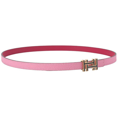 Hermes H O Carre Vosuift X Vaux Epson Belt Pink (gold Hardware) Belt Earring