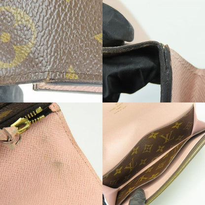 Louis Vuitton Long Wallet Portefeuille Emilie M61289 Monogram Brown Rose