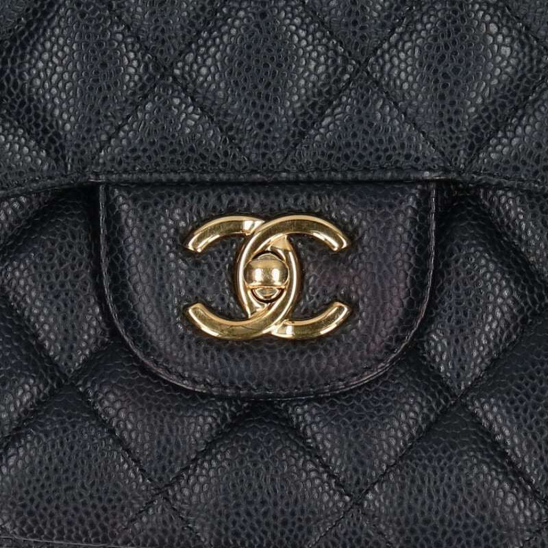 Chanel Matelasse 30 Double Flap Caviar Skin Chain Shoulder Bag For Men 30