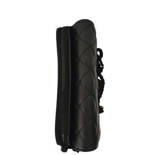 Chanel Shoulder Bag Lamb Shoulder Wallet Phone Case Black