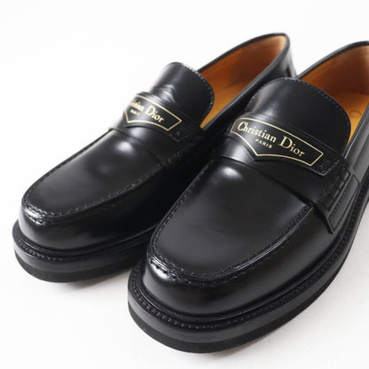 Christian DIOR BOY Leather Loafers Black 35 Women