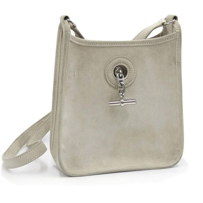 Hermes Vespa TPM Mini Debris Gray Shoulder Bag Silver