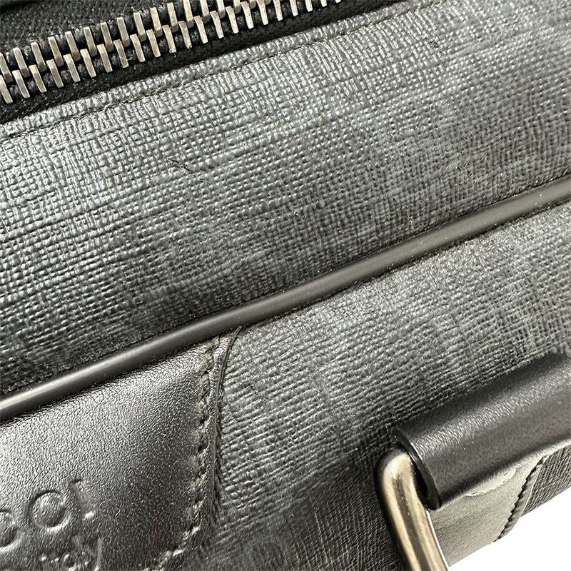 Gucci Bag Men's Brand GG Supreme Boston Bag GG Supreme Canvas Black 322066