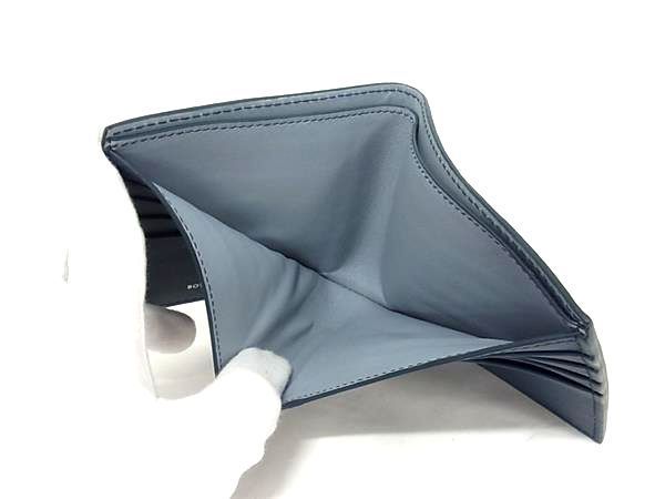 Bottega Veneta Intrecciato Leather Bifold Wallet Men's Blue Ay1108