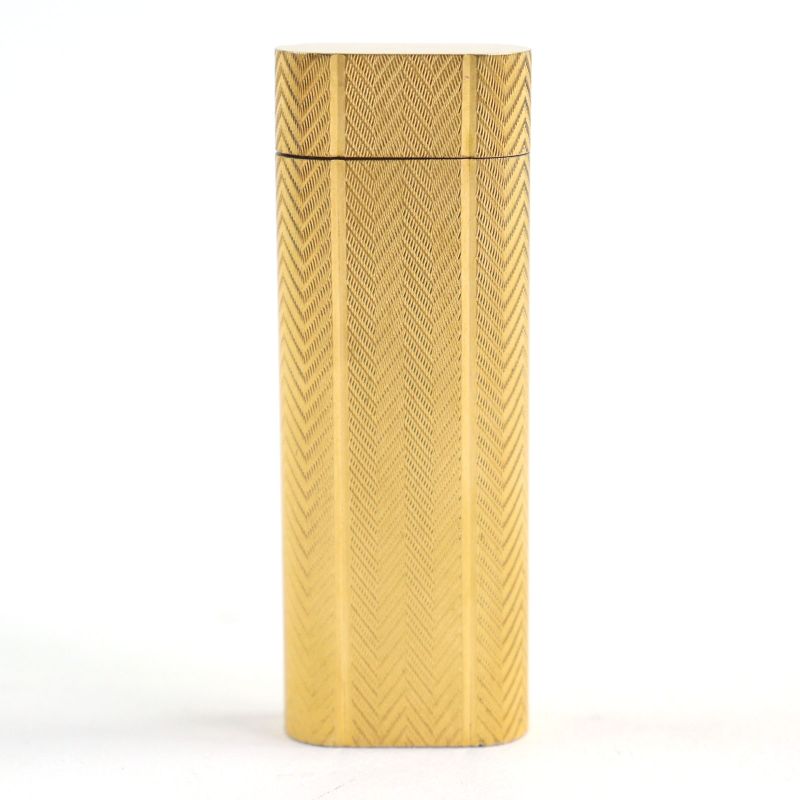 Cartier All-over Pattern Oval Form Roller Type Smoking Goods Gas