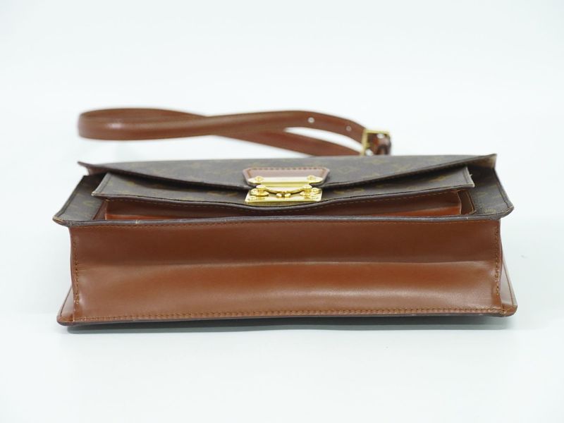 Authentic Louis Vuitton LV Monogram 2WAY Shoulder Bag Handbag Brown M51185