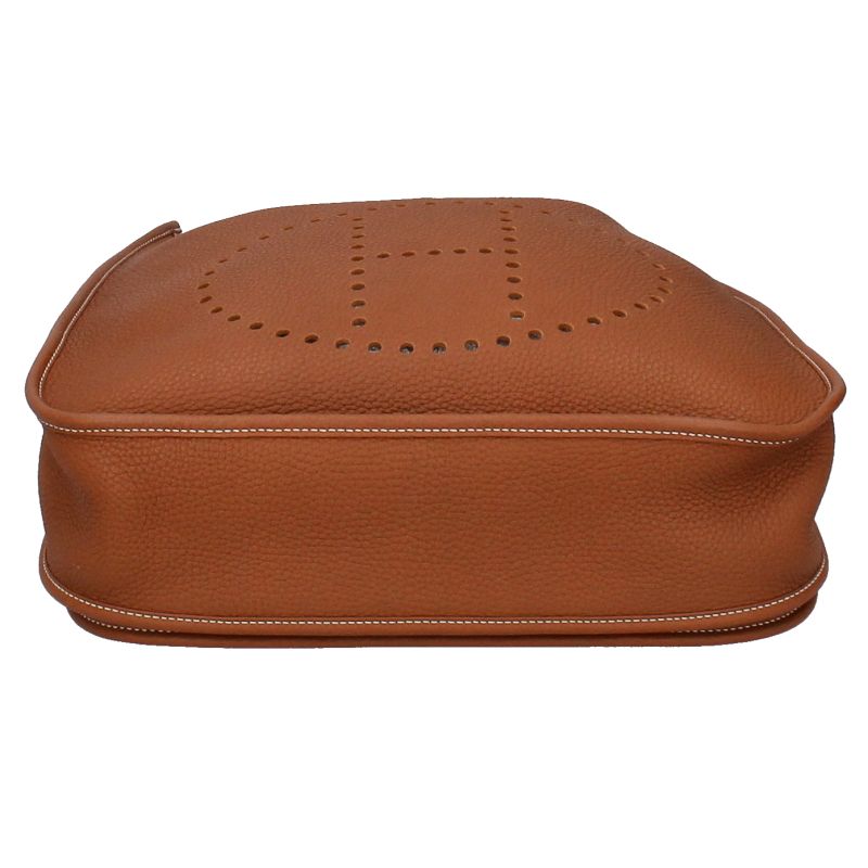Hermes Evelyn 3 GM Taurillon Clemence Women's Shoulder Bag Gold Excellent