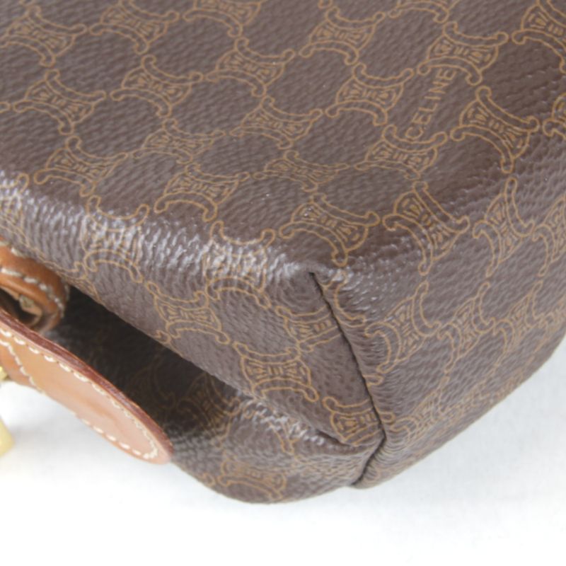 Celine Macadam Pouch Brown PVC Branded Small Bag