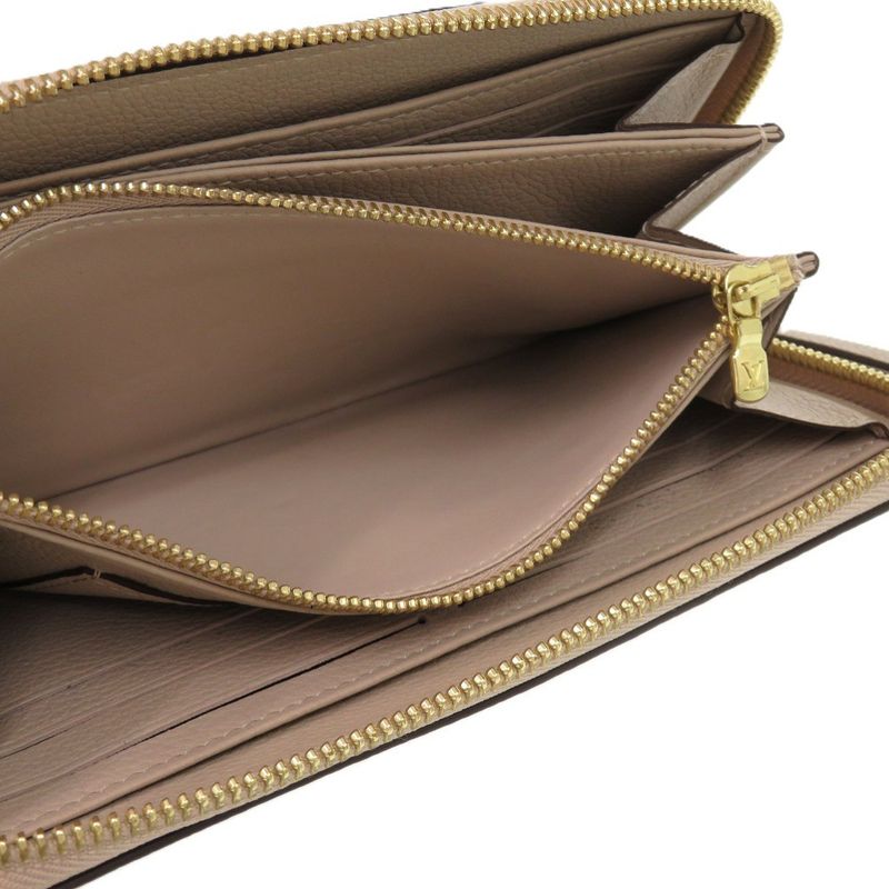 Louis Vuitton Zippy Lock Me M80674 Leather Glaze IC Tag LV Long Wallet 0858