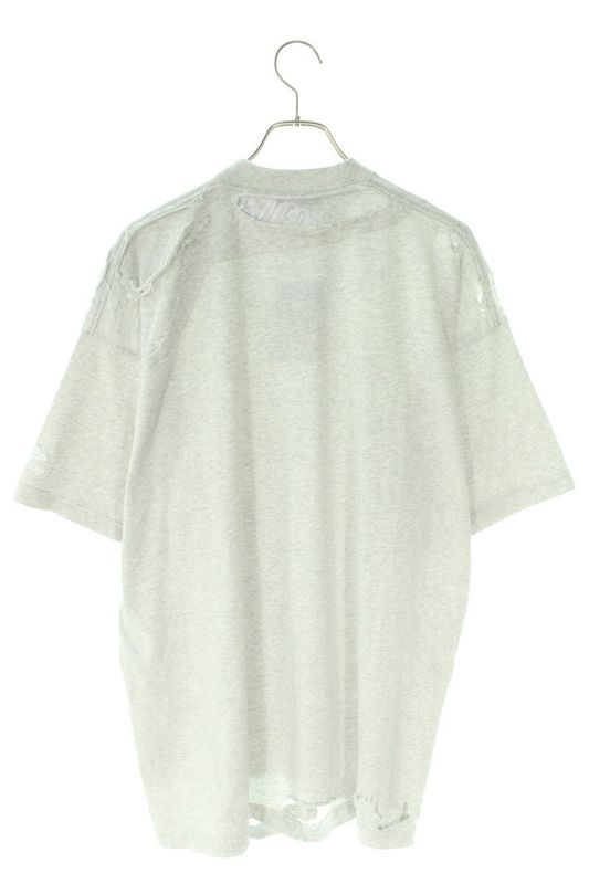 Balenciaga 22SS 704056 Tmva5 Destroyed Repair Process Oversized T-shirt Men 1