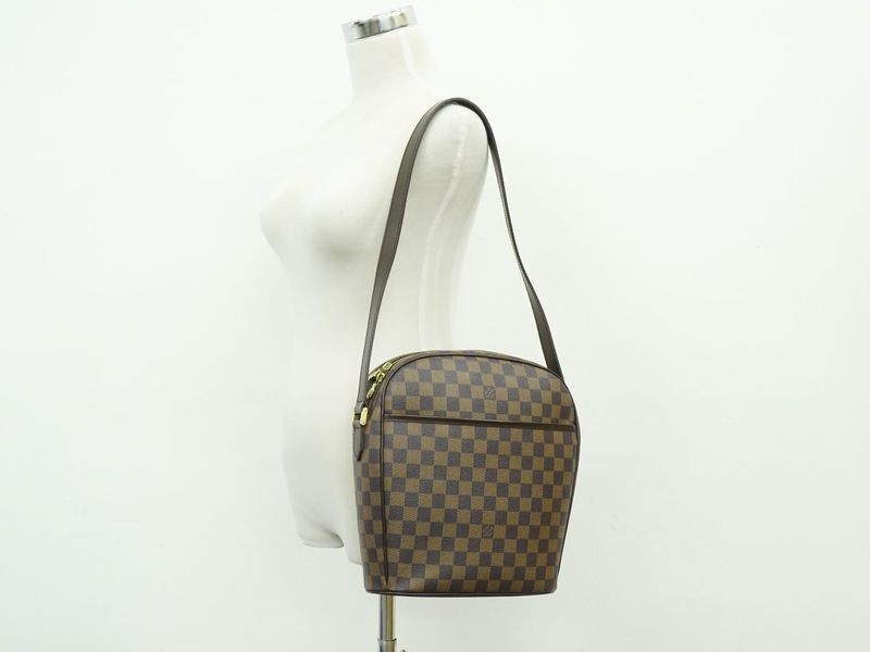 Authentic Louis Vuitton LV Ipanema GM Damier Ebène Shoulder Bag Brown N51292