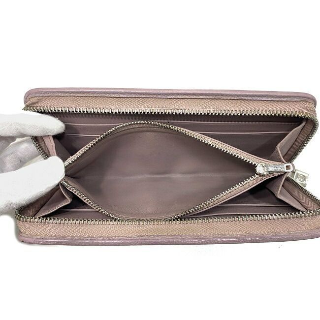 Loewe Round Zipper Long Wallet Light Purple Anagram Wallet